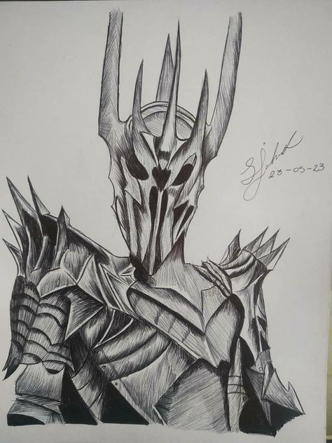 Sauron Drawing, Sauron Lotr, Drawings