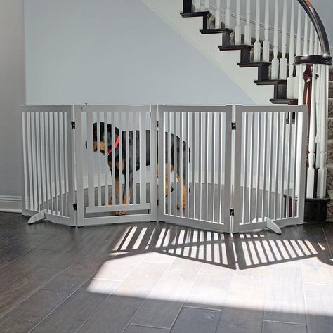 Tall Pet Gate, Diy Dog Gate, Wooden Pet Gate, Freestanding Pet Gate, Diy Dog Kennel, Door White, Floor Safe, Dog Gate, Dog Rooms