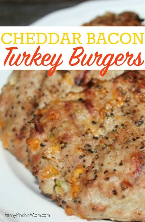 Oven Turkey Burgers, Seasoning Turkey, Turkey Burger Recipes Healthy, Oven Turkey, Bacon Turkey, Bacon Burgers, Ground Turkey Recipes Easy, Easy Bbq Recipes, Recipes Grilling