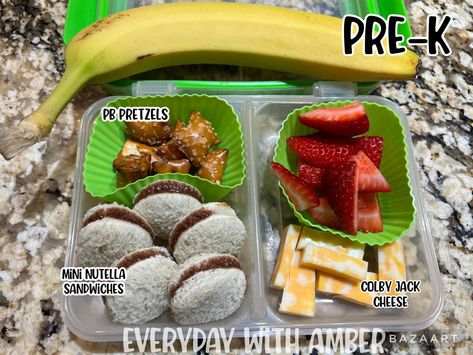 Budget Friendly School Lunches, School Lunches For Kids Kindergartens, Kindergarten Lunch Box Ideas Picky Eaters, 1st Grade Lunch Box Ideas, Prek Lunchbox Ideas, Field Trip Lunch Ideas, Bentgo Kids Lunch Ideas, Kindergarten Lunch Ideas, Cold Lunch Ideas For Kids