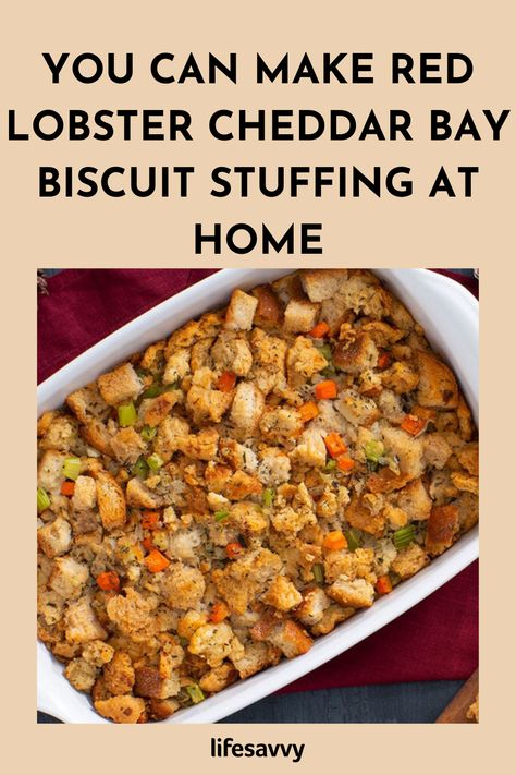 Red Lobster Cheddar Bay Stuffing, Cheddar Bay Stuffing Recipe, Red Lobster Cheddar Bay Biscuit Stuffing, Cheddar Bay Biscuit Stuffing, Cheddar Bay Stuffing, Red Lobster Cheddar Bay Biscuits Dinners, Lobster Stuffing, Cheddar Biscuits Red Lobster, Red Lobster Biscuit Mix