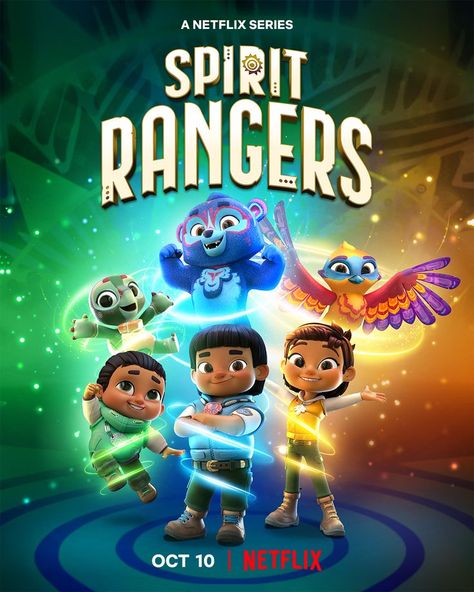 Introducing… the Spirit Rangers! Coming to Netflix October 10th. Spirit Rangers, Netflix Movies For Kids, Netflix Kids, Native American Legends, Kids' Movies, Native American Artifacts, Building For Kids, Fantasy Adventure, Kids Tv