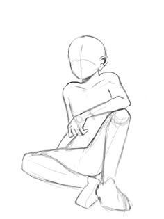 Poses Reference Drawing Men, Standing Straight Pose Drawing, Drawing Poses Sitting On The Ground, Human Sitting Pose, Boy Drawing Reference Poses, How To Draw Someone Sitting, Art Reference Sitting, Standing Over Someone Pose, Art Reference Full Body Pose Male