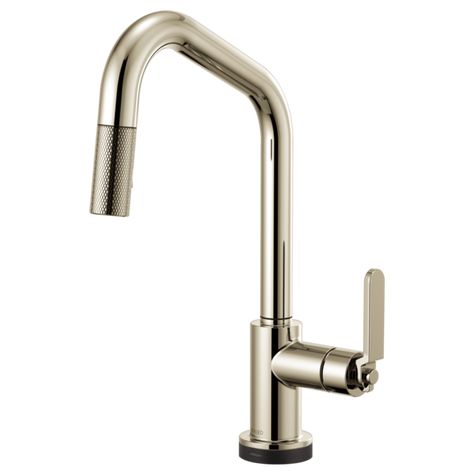 Litze® | SmartTouch® Pull-Down Faucet with Angled Spout and Industrial Handle Brizo Kitchen Faucet, Brizo Bathroom Faucet, Brizo Litze, Black Kitchen Faucets, Urban Industrial, Faucet Handles, Cleaning Dishes, Kitchen Sink Faucets, Kitchen Fixtures