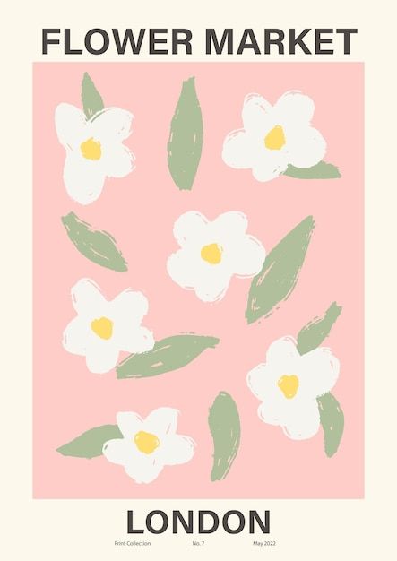 Vintage Poster Aesthetic, Image Girly, Printable Wall Collage, Illustration Botanical, Market Poster, Flower Market Poster, Poster Aesthetic, Poster Abstract, Flower Studio