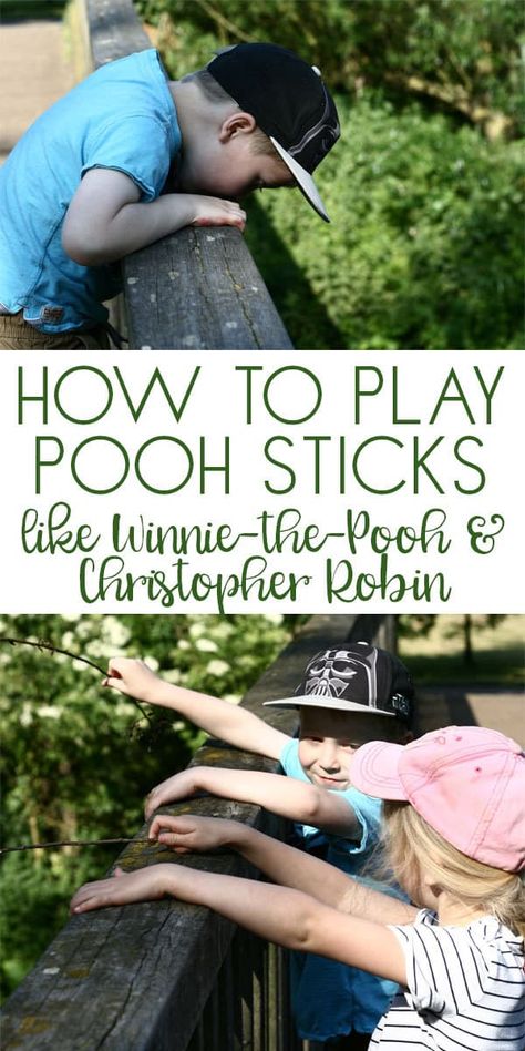 How to Play Pooh Sticks like Winnie-the-Pooh and Christopher Robin Winnie The Pooh Activities For Preschool, Winnie The Pooh Unit Study, Winnie The Pooh Activities For Kids, Winnie The Pooh Scavenger Hunt, Winnie The Pooh Kindergarten, Winnie The Pooh Party Games, Winnie The Pooh Crafts For Kids, Winnie The Pooh Activities, Winnie The Pooh Games