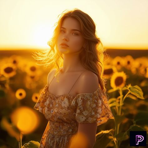 Capture the beauty of moments with this stunning photographic portrait. Bring your visions to life with PicassoAI! 🌻🌅   What can you create today?   #TextToImage #PhotographicArt #AIArt #PicassoAIArt #GoldenHour Fall Sunflower Photoshoot, Sunflower Portrait, Sunflower Portrait Photography, Sunflower Garden Photoshoot, Photography Poses Sunflowers, Sunflower Editorial Fashion Photography, Portraits In Sunflower Field, Flower Photoshoot, Sunflower Fields