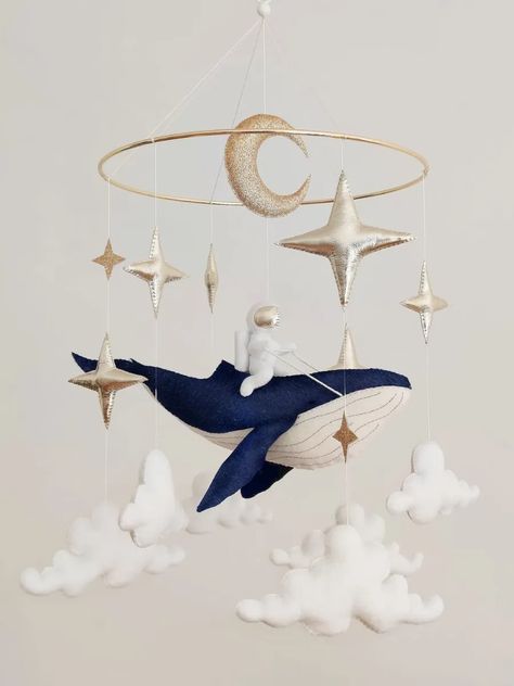 45 Baby Shower Gifts the Parents-to-Be in Your Life Need in 2023 | Glamour Baby Mobile Boy, Whale Mobile, Space Mobile, Space Whale, Balloon Mobile, Baby Boy Mobile, Space Nursery, Space Baby, Nursery Room Inspiration