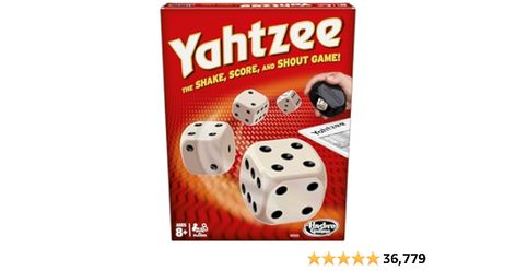 Amazon.com: Hasbro Gaming Yahtzee : Toys & Games Play It As It Lays, Yahtzee Game, Catan Board Game, Party Expert, Battle Games, Dice Games, First Second, Memory Games, Word Games