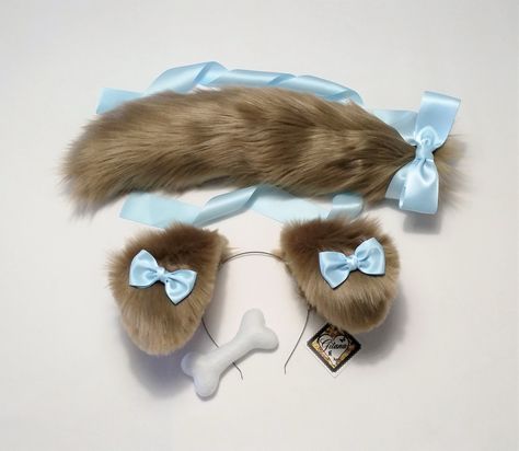 Puppy Ears And Tail, Puppy Ears Headband, Bunny Ears And Tail, Puppy Ears, Cat Ears And Tail, Puppy Time, Puppy Costume, Ears And Tail, Pet Spaces