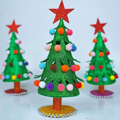 MD Rezaul Islam | Paper Flowers Making Easy/DIY Home Decorations Crafts #shorts #papercrafts #homedecor #viral | Instagram Glitter Foam Sheet Crafts, Paper Flowers Making, Christmas Tree At Home, Foam Sheet Crafts, Cute Christmas Tree, Christmas Tree Crafts, Holiday Craft, Foam Sheets, Beautiful Christmas Trees