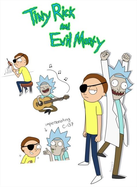 Tiny morty and evil rick Rick And Morty Meme, Tiny Rick, Rick And Morty Shirt, Evil Morty, Rick And Morty Comic, Rick And Morty Tattoo, Rick And Morty Quotes, Rick I Morty, Morty Smith