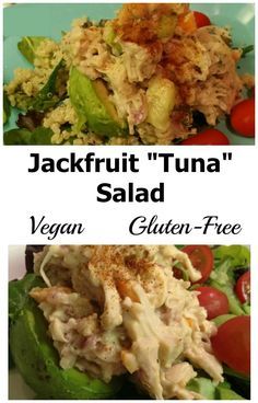 Jackfruit Vegan Tuna Salad with Avocado and Quinoa Jackfruit Tuna Salad, Tuna Salad With Avocado, Jackfruit Recipe, Chicken Salad Lettuce Wraps, Vegan Tuna Salad, Chicken Salad Lettuce, Vegan Tuna, Canned Jackfruit, Salad Lettuce