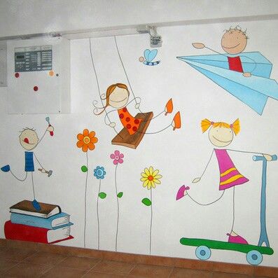 Preschool Designs, Preschool Decor, Daycare Decor, Creative Wall Painting, Kids Room Murals, School Wall Art, School Murals, Room Wall Painting, School Painting