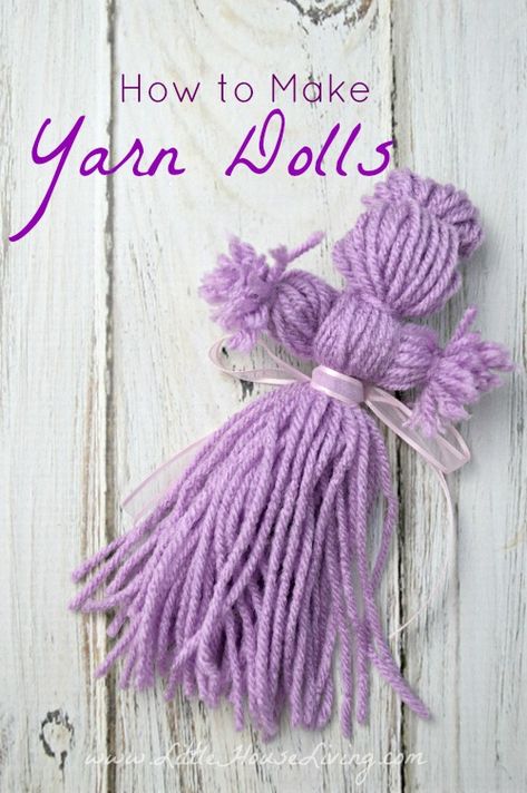 How to Make Yarn Dolls Yarn Dolls, Operation Christmas, Simple Toys, Operation Christmas Child, Wool Crafts, Yarn Projects, Childrens Crafts, Tolu, Easy Crafts For Kids