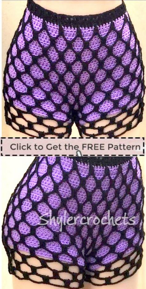 Crochet Shorts Pattern, Crochet Lingerie, Crochet Skirt Pattern, Crochet Bottoms, Crochet Pants, Mode Crochet, Crochet Skirts, Crochet Short, Haken Baby