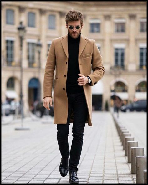 Camel Coat Outfit, Poses Portrait, Long Coat Men, Overcoat Men, Men's Trench Coat, Tan Coat, Trench Coat Outfit, Outfit For Men, Mens Fashion Smart