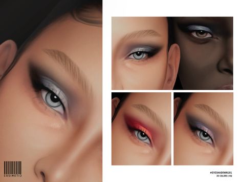 Sims 4 Smokey Eyeliner, Sims 4 Smokey Eyeshadow, Sims 4 Makeup Cc Eyeshadow, Cosimetic's Sims 4, Sims 4 Eyeshadow, Ts4 Makeup, Sims Makeup, Cc Makeup, Classic Eyeliner