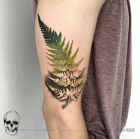 Negative Fern Tattoo, Negative Space Fern Tattoo, Botanical Tattoo Men, New Zealand Fern Tattoo, Fern Tattoo Design, Tattoo Fern, Druid Tattoo, Botanisches Tattoo, Shen Long Tattoo