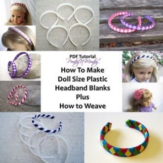 Headband Blanks and Woven Headbands for 18 Inch Dolls | YouCanMakeThis.com Ag Club, Woven Headbands, Doll Headband, How To Make Doll, Make Doll, American Girl Diy, Doll Hats, American Girl Doll Diy, American Girl Accessories