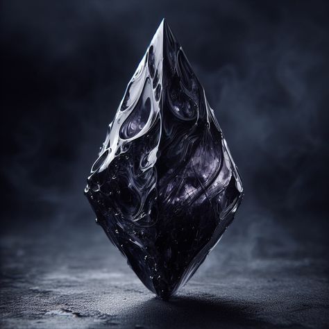 Black Crystal Aesthetic, Sci Fi Crystal, Fantasy Metal Ore, Destiny Vex Art, Chains Aesthetic Dark, Artifact Concept Art, Dark World Aesthetic, Fantasy Artifact, Obsidian Aesthetic