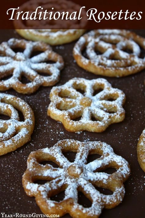 Rosettes Cookie Recipe, Rosette Recipe, February Song, Rosette Cookies, Heritage Recipes, Norwegian Food, Recipes Christmas, Funnel Cake, Cookies Recipes