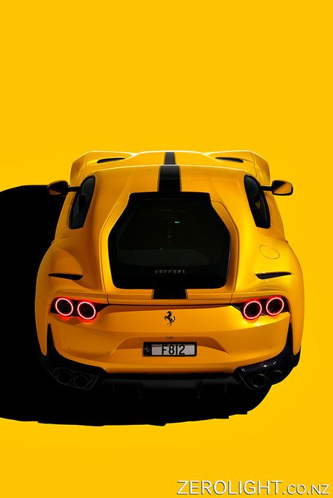 2018 Ferrari 812 Superfast on Behance Wallpaper Carros, F12 Tdf, 812 Superfast, Ferrari 812 Superfast, Ferrari 812, Aesthetic Cool, New Sports Cars, Car Artwork, Yellow Car