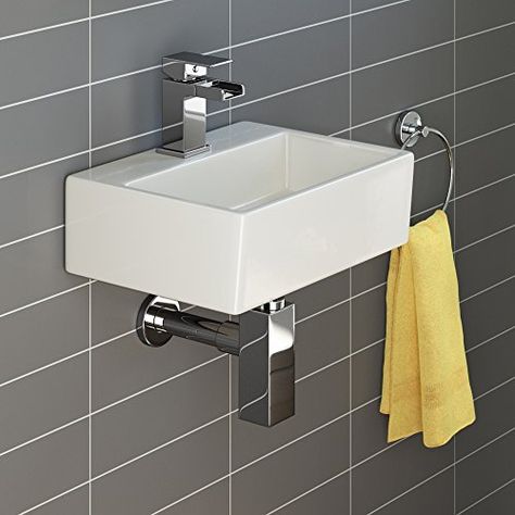 Small Cloakroom Basin, Small Cloakroom, Corner Basin, Cloakroom Toilet, Counter Top Basin, Radiators Modern, Modern Basin, Small Bathroom Sinks, Compact Bathroom