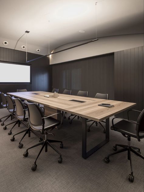 Conference Room Design Minimalist, Board Room Tables, Modern Board Room Design, Conference Table Design Meeting Rooms, Conference Room Design Luxury, Industrial Meeting Room, Table Office Design, Company Meeting Room, Small Conference Room Design