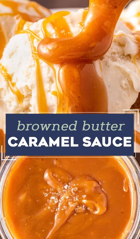 Butter Caramel Recipe, Butter Caramel Sauce, Sweet Sauce Recipes, Banana Dessert Recipes, Butter Caramel, Brown Sauce, Salted Caramel Sauce, Browned Butter, Caramel Recipes