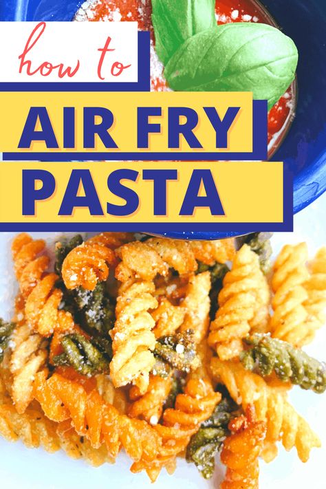 Air Fried Pasta Shells, Airfryer Pasta Recipes, Air Fried Pasta Chips, Air Fryer Noodles, Air Fry Pasta, Air Fryer Pasta Recipes, Fried Bowtie Pasta, Pasta In Air Fryer, Air Fried Pasta