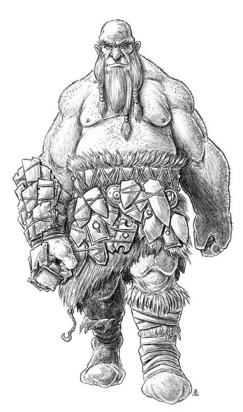 Hill Giant, Fantasy Sketches, Monster Drawings, Doodle Diary, Monster Drawing, Line Artwork, Fantasy Drawings, Dnd Monsters, Creature Feature