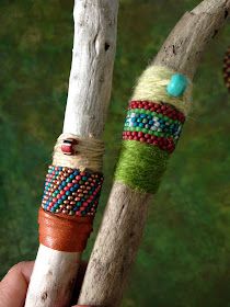 Journey Stick, Painted Sticks Diy, Column Decor, Spirit Sticks, Wrapped Sticks, Functional Artwork, Washed Ashore, Diy Wand, Hag Stones