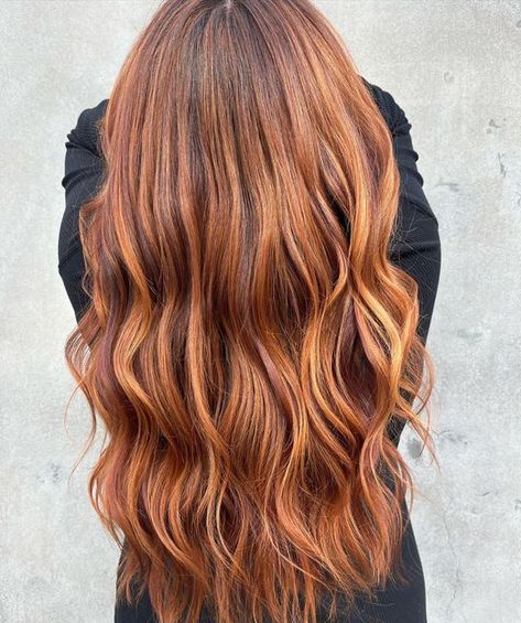 Ellie Routledge on Instagram: "COPPER BALAYAGE ❤️‍🔥 Mixture of highlights, basin balayage, root shadow and an all over gloss to make this bright 💥 #copperhair #copperbalayage #salonlane" Red Hair Color Bright, Bright Ginger Hair, Shades Red Hair, Dye Red Hair, Red Hair Dye Ideas, Ginger Hair Aesthetic, Hair Ideas Red, Hair Color Aesthetic, Hair Dye Red