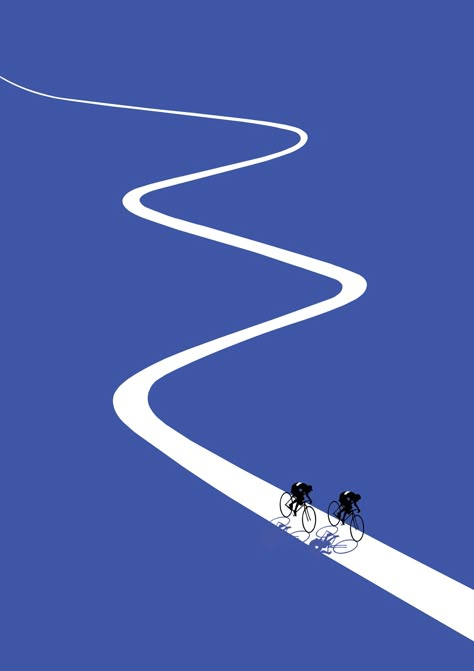 Road Illustration Design, On The Road Illustration, Roads Illustration, Explorer Illustration, Journey Aesthetic, Path Illustration, Cycling Illustration, Road Illustration, Jason Brooks