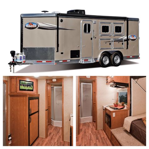 Yes, this is a bumper pull horse trailer with full living quarters! Check it out more at www.lakotaofohio.com 4 Horse Trailer, Bumper Pull Living Quarters, Bumper Pull Horse Trailer, Horse Trailer Living Quarters, Cargo Trailer Conversion, Trailer Diy, Horse Camp, Trailer Living, Horse Things