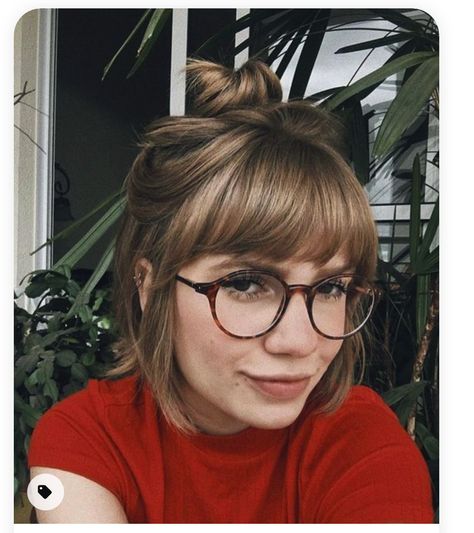 Bangs And Glasses, Hairstyles With Glasses, Fast Hairstyles, Cute Hairstyles For Short Hair, Trending Hairstyles, Girl Short Hair, Short Hair With Bangs, Hair Envy, Short Bob Hairstyles