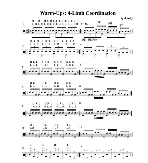 11 Drum Exercises for Speed, Independence, and Control Drum Notation, Drum Exercises, Drums Lessons, Samba Drums, Drum Rudiments, Learn Drums, Music Reading, Play Drums, Drum Patterns