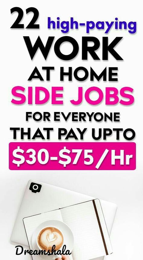 22 High Paying Work At Home Side Jobs For Everyone That Pay Up To $30-$75 Per Hour! Best Business Ideas, Legit Work From Home, Data Entry Jobs, Work From Home Opportunities, Making Extra Cash, Social Media Jobs, Work From Home Tips, Side Jobs, Work At Home