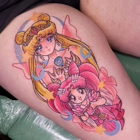 Moon Template, Sailor Moon Tattoo, Omerta Tattoo, Moon Tattoo Designs, Tattoo Templates, Just Ink, Chibi Moon, Cartoon Tattoos, Back Tattoos