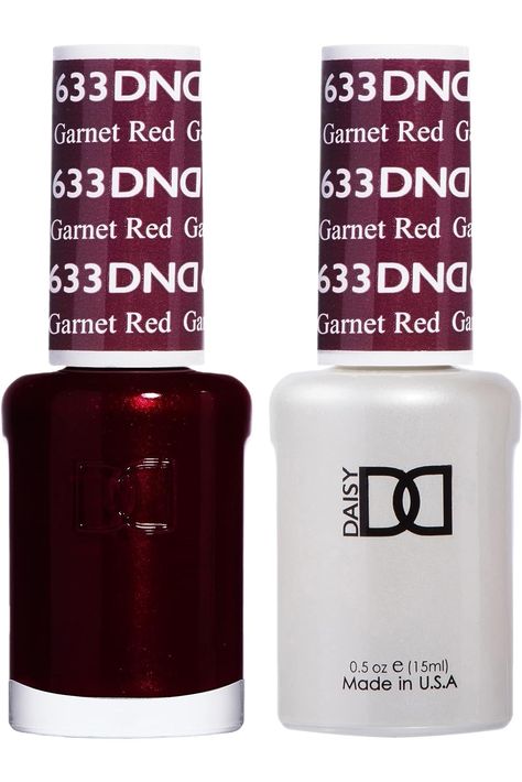 DND GEL DUO 633 GARNET RED Dnd Red Mars Gel Polish, Dnd Dark Scarlet Gel Polish, Dnd Red Sparkle Gel Polish, Dnd 432 Dark Scarlet, Dnd 633 Garnet Red, Dnd Red, Nails Dnd, Red Gel Polish, Dnd Gel Polish