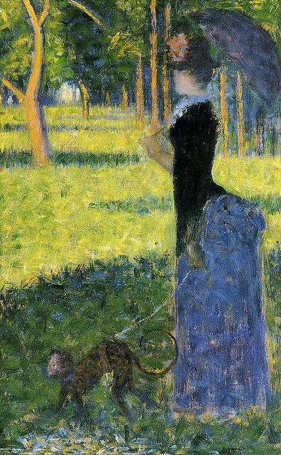 Georges Seurat: 1884 Woman with a Monkey - Smith College Museum of Art ... Seurat Paintings, George Seurat, Paul Signac, Georges Seurat, A Monkey, Paul Cezanne, Georges Braque, Post Impressionism, A4 Poster