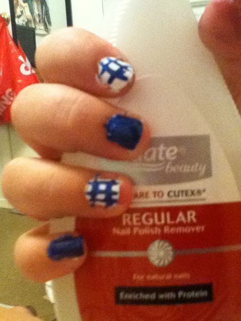 Blue chex Nail Designs, Nail Art, Nails, Blue, Art, Nail Arts