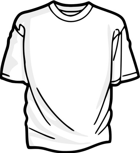 Blank T-Shirt Shirt Drawing Ideas, Shirt Clipart, Linux Os, Shirt Drawing, Transfer Sheets, Blank T Shirts, Shirt Template, Book Drawing, Clipart Black And White