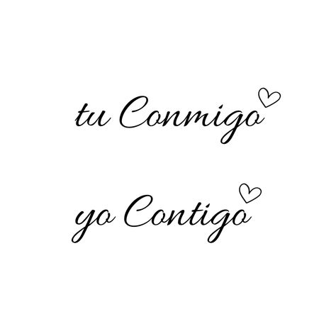 Couple Tattoos In Spanish, Garcia Tattoo Last Name, Couples Tattoo Ideas, Spanish Quotes Tattoos, Spanish Tattoos, Amor Tattoo, Small Couple Tattoos, Phrase Tattoos, Bestie Tattoo