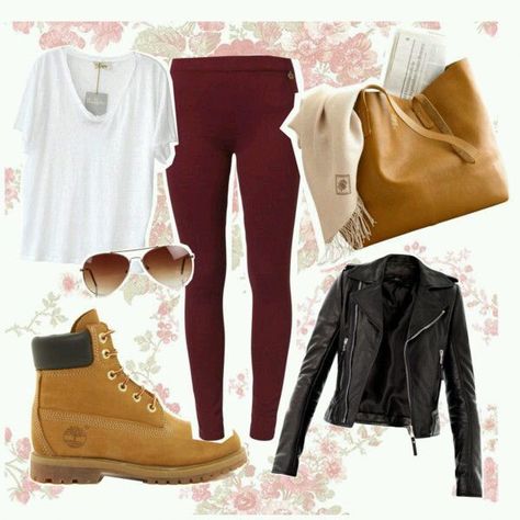 f016e59c7ad8b1d72903bb1aa5720d53 Timberland Outfits Women, Timberland Outfit, Timberland Outfits, Boating Outfit, Timberlands, Fall Winter Outfits, Moto Jacket, Outfits Casuales, Timberland Boots