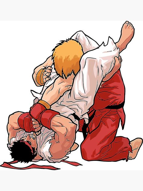 "Ken and Ryu Jiu Jitsu Moment - Martial Arts" Canvas Print by bruno10h | Redbubble Jiu Jutsu, Mma Gym, Jiu Jitsu Training, Bjj Belts, Street Fighter Art, Ju Jitsu, Hapkido, Qi Gong, Martial Artists