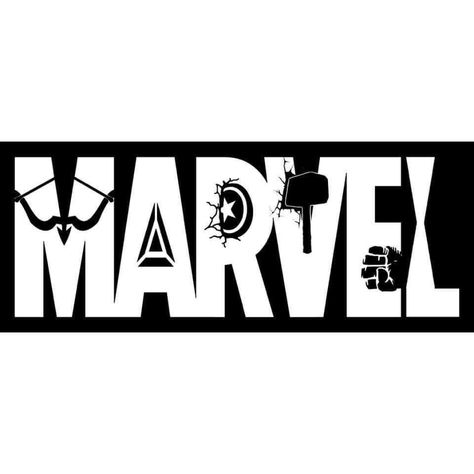 Captain Marvel Svg, Free Svg Superhero, Marvel Logo Black And White, Marvel Logo Design, Avengers Svg Free, Marvel Svg Files Free, Marvel Logo Art, Marvel Cricut, Avengers Decals