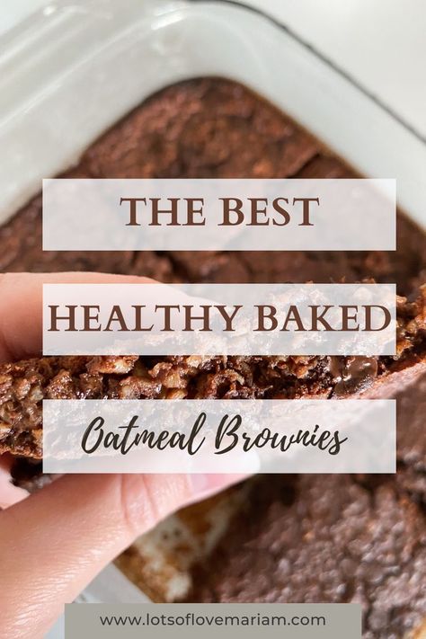 Healthy Chocolate Oatmeal, Oatmeal Brownies, Baked Fruit Desserts, Low Carb Oatmeal, Oatmeal Bars Healthy, Breakfast Brownies, No Bake Oatmeal Bars, Baked Oatmeal Healthy, Healthy Breakfast Snacks