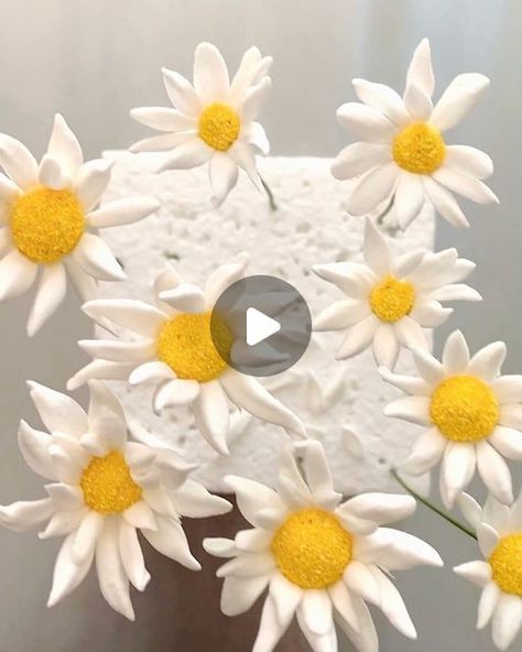 Daisy Cakes, Luxury Wedding Cake, Gum Paste Flowers, Subscribe To My Youtube Channel, Sugar Craft, Flower Therapy, Cake Videos, Cake Tutorial, Sugar Flowers